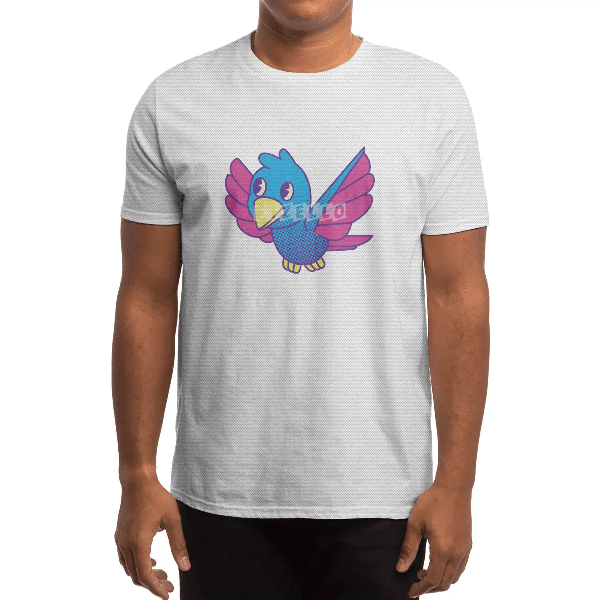 Cute Retro Bird Spor T-Shirt