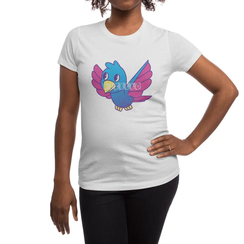 Cute Retro Bird Spor T-Shirt