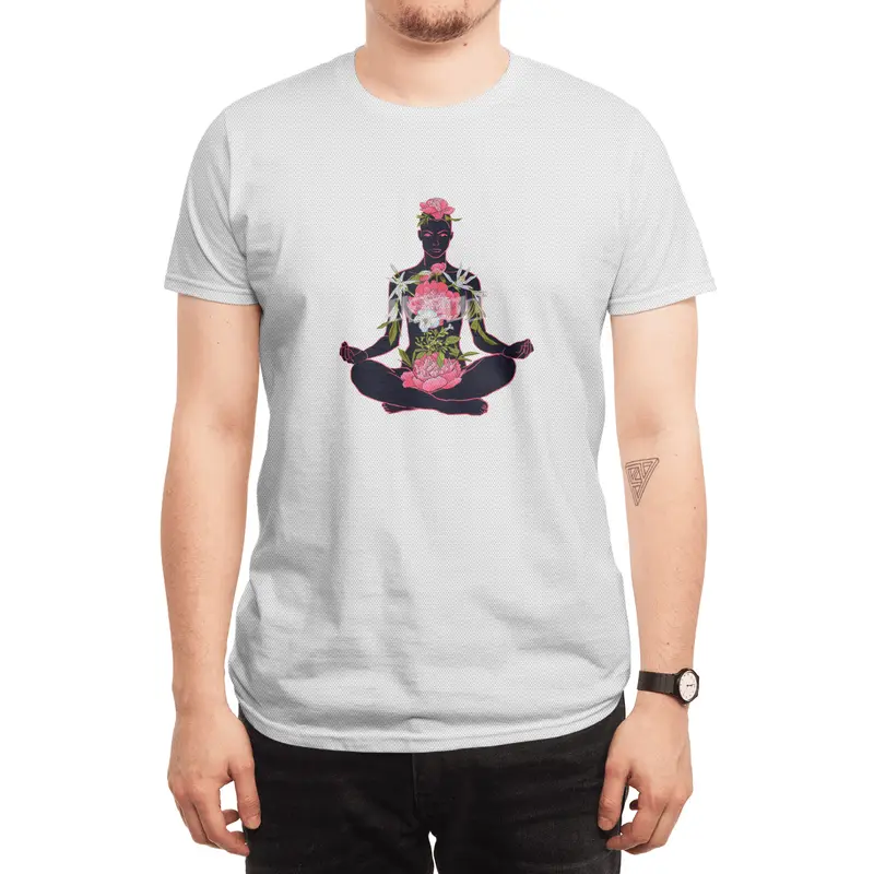 beautiful woman doing yoga meditation Spor T-Shirt