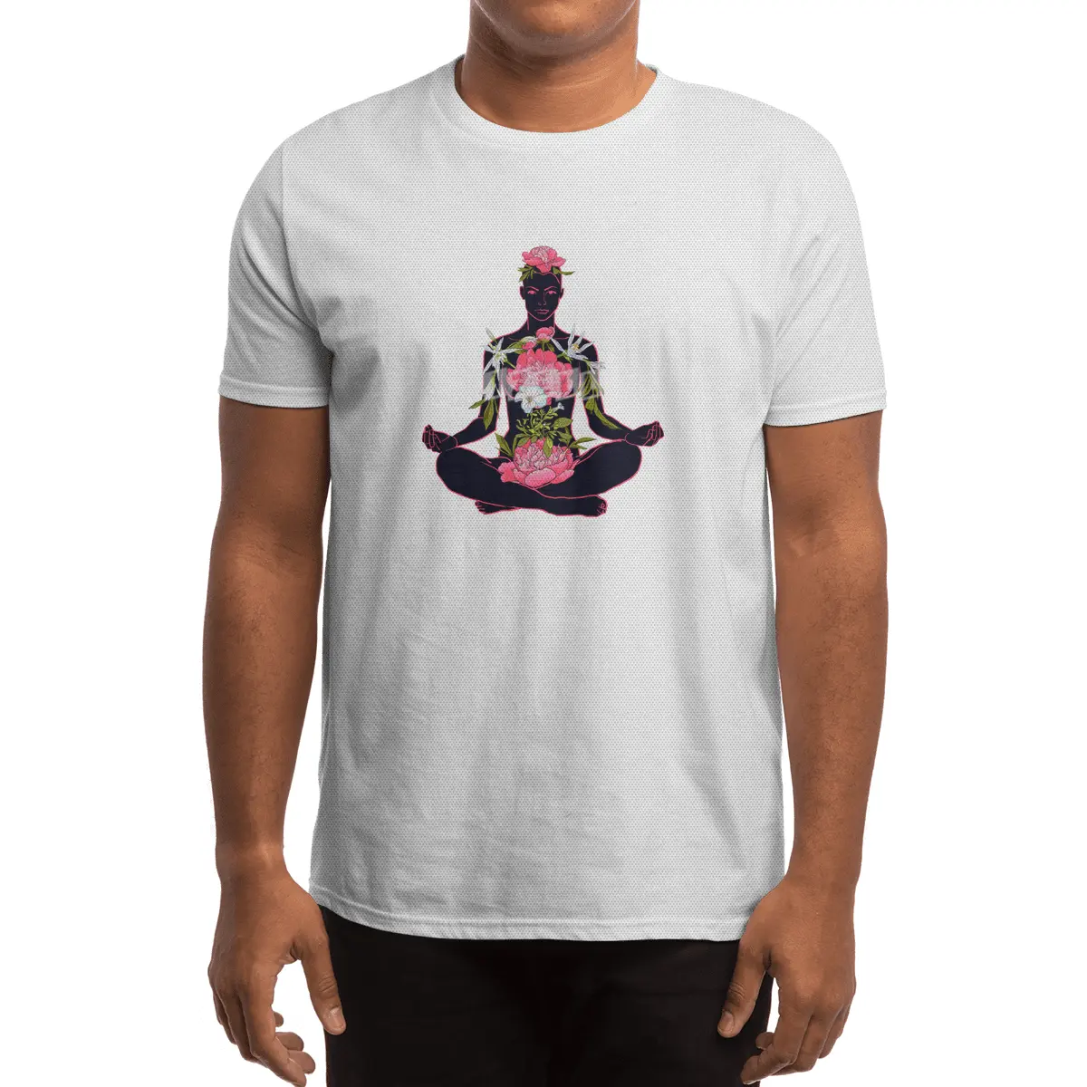 beautiful woman doing yoga meditation Spor T-Shirt