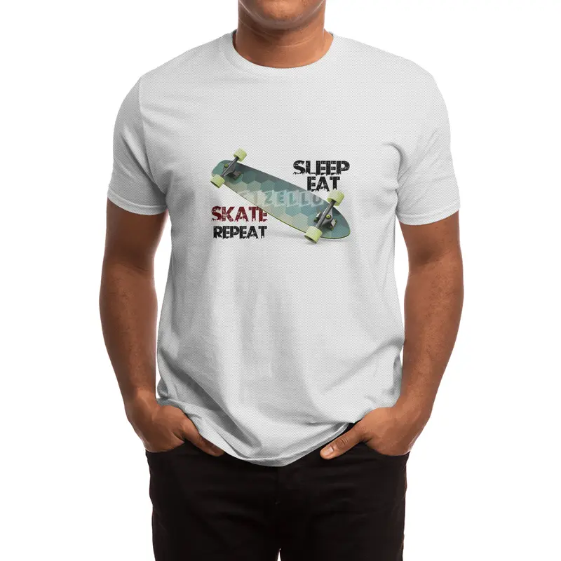 eat sleep skate repeat,skateboard T-shirt Spor T-Shirt
