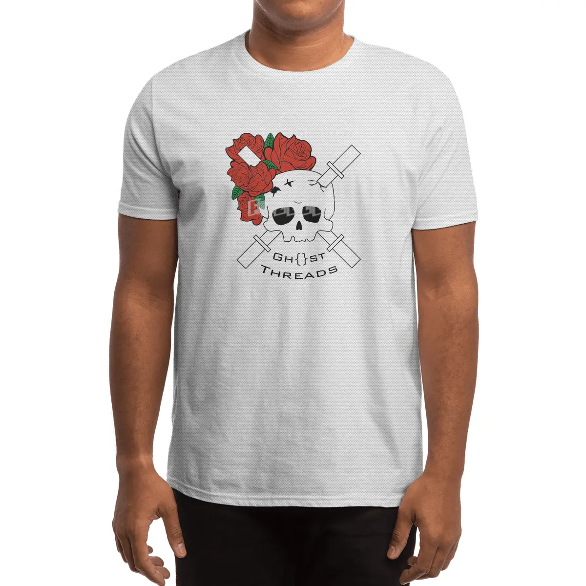 Skull and Roses Spor T-Shirt