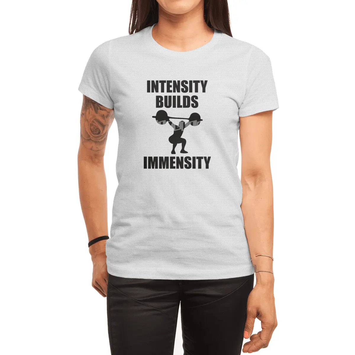 Bodybuilding - Intensity Builds Immensity Spor T-Shirt