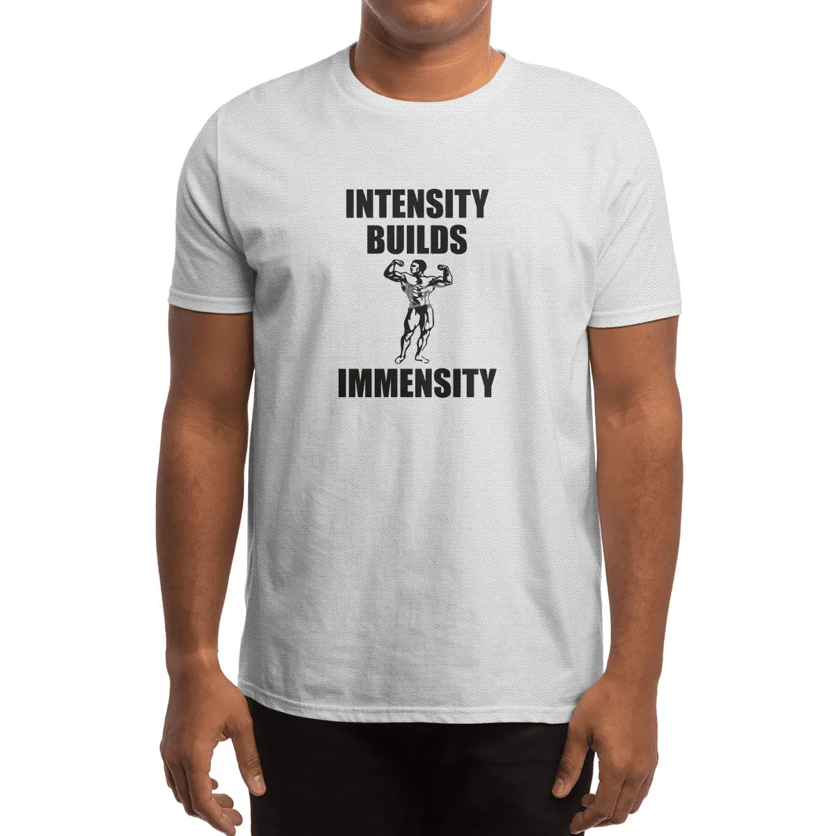 Bodybuilding - Intensity Builds Immensity Spor T-Shirt