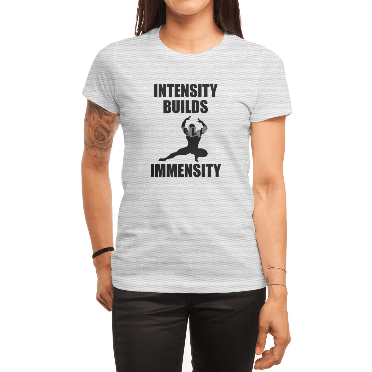 Bodybuilding - Intensity Builds Immensity Spor T-Shirt