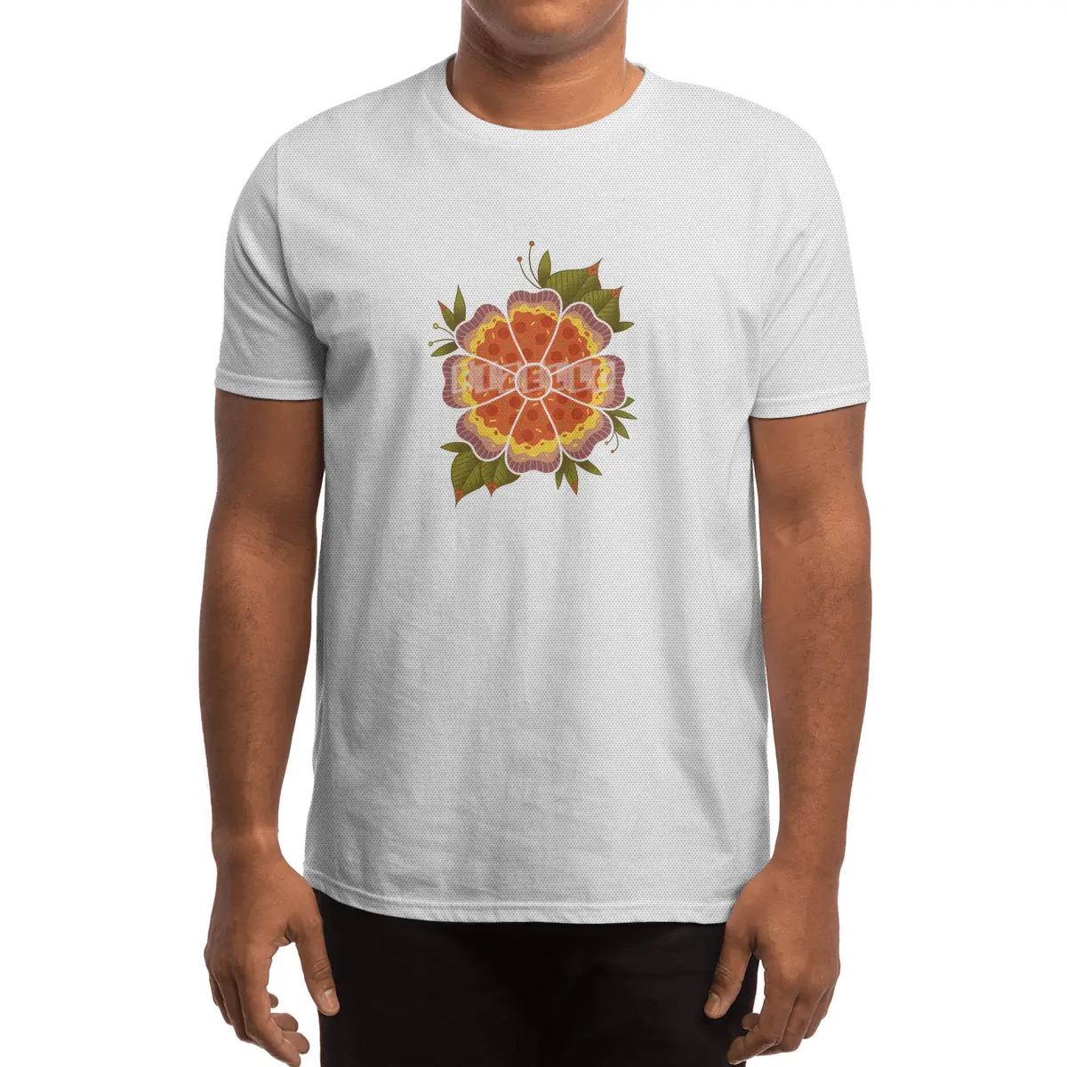Pizza Flower Spor T-Shirt