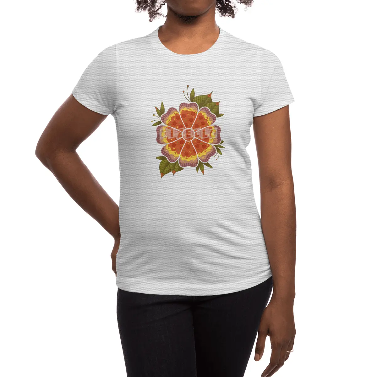 Pizza Flower Spor T-Shirt