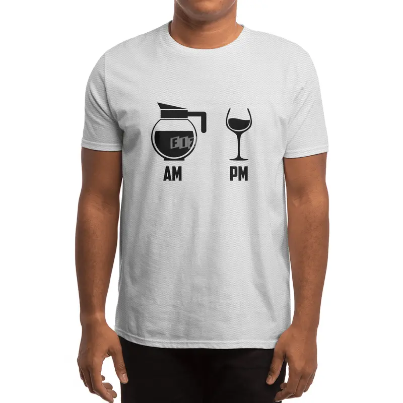 AM vs. PM (Coffee & Wine) Spor T-Shirt
