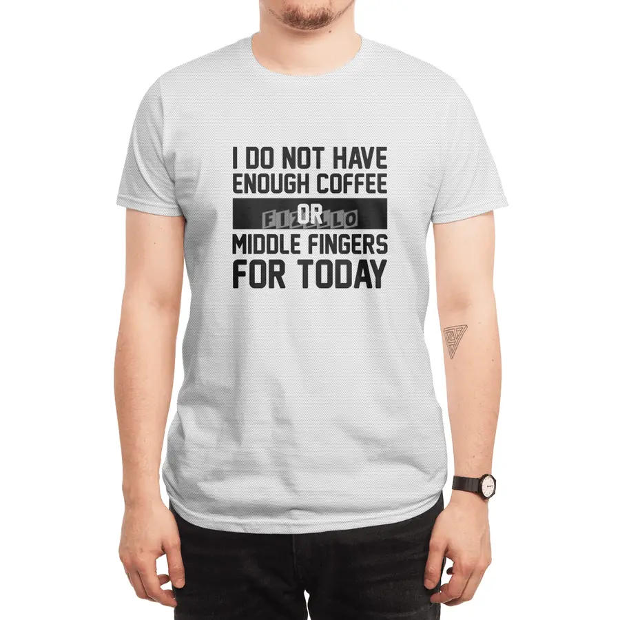 Coffee & Middle Fingers Spor T-Shirt