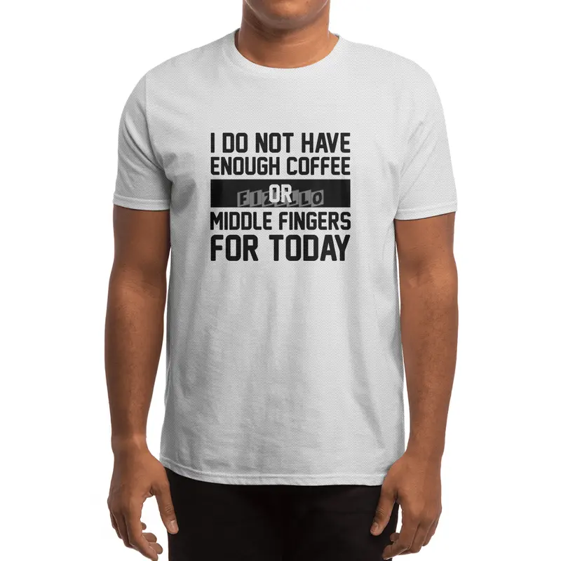 Coffee & Middle Fingers Spor T-Shirt