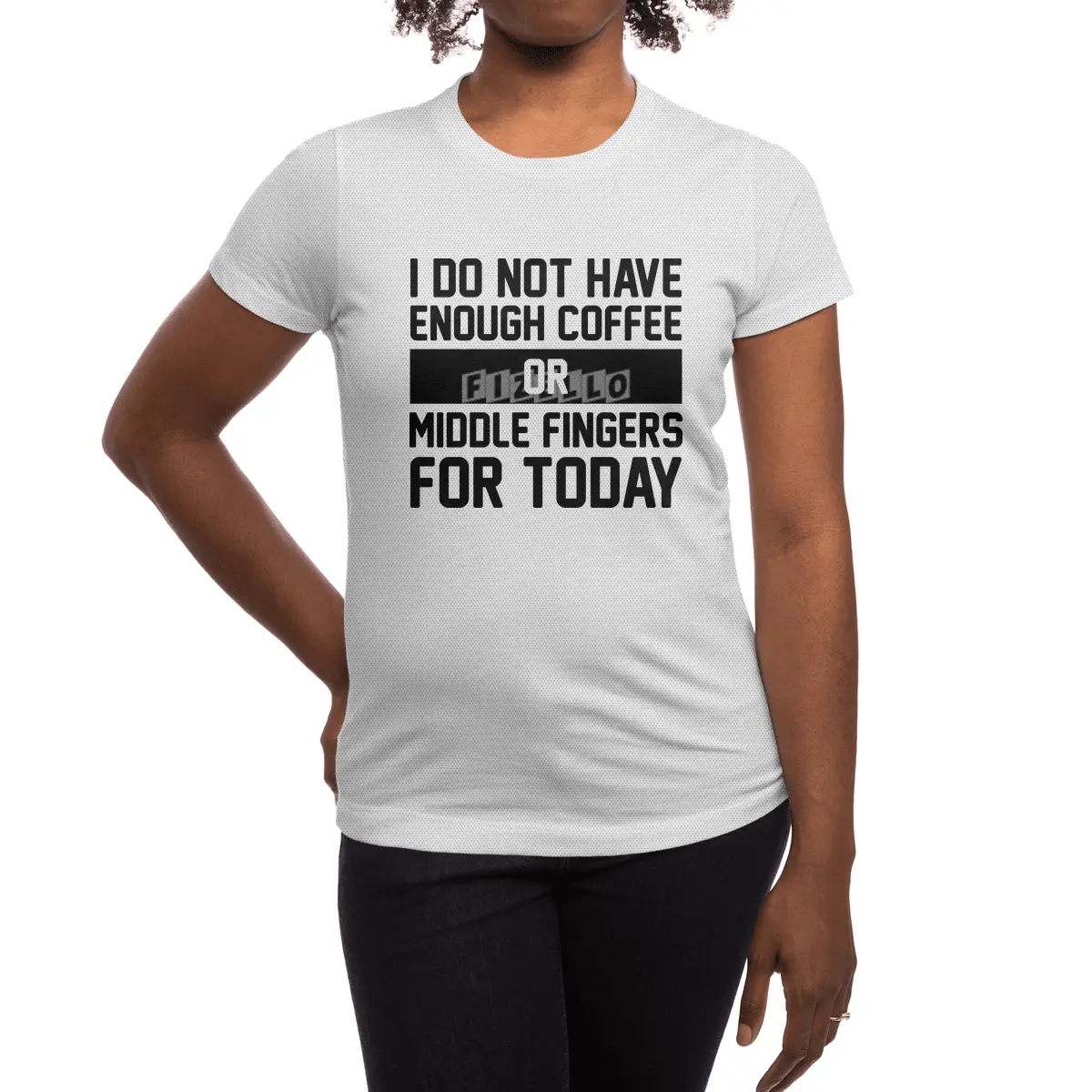 Coffee & Middle Fingers Spor T-Shirt