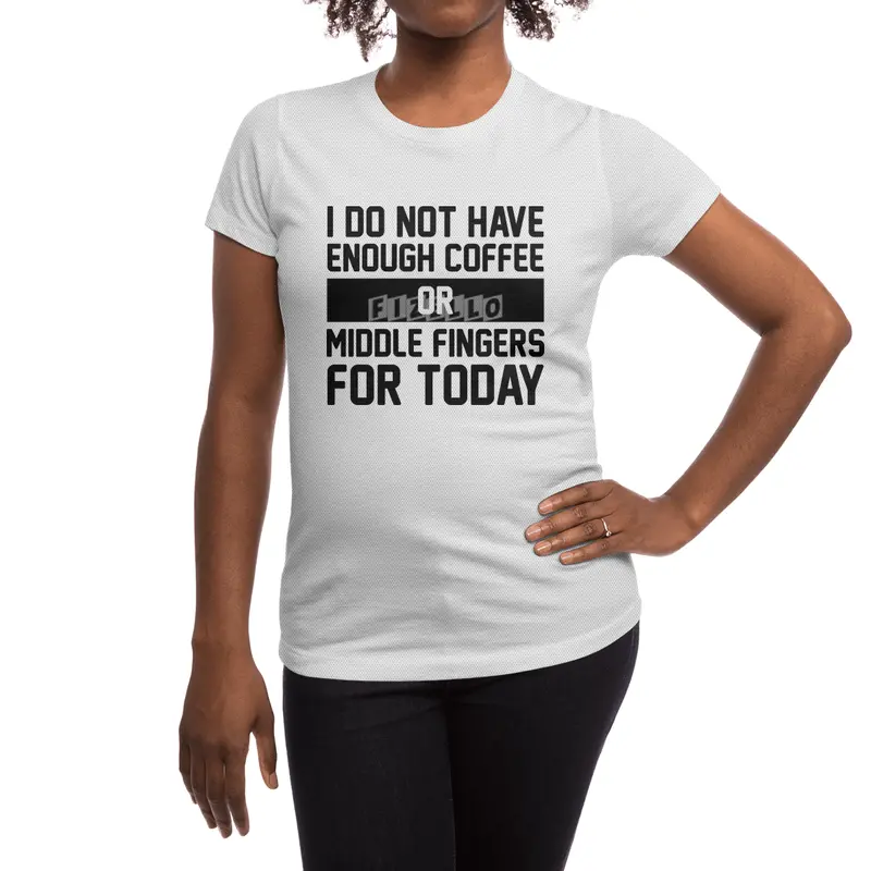 Coffee & Middle Fingers Spor T-Shirt