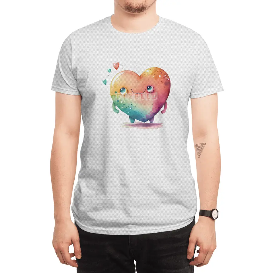 Cute Heart Monster Spor T-Shirt