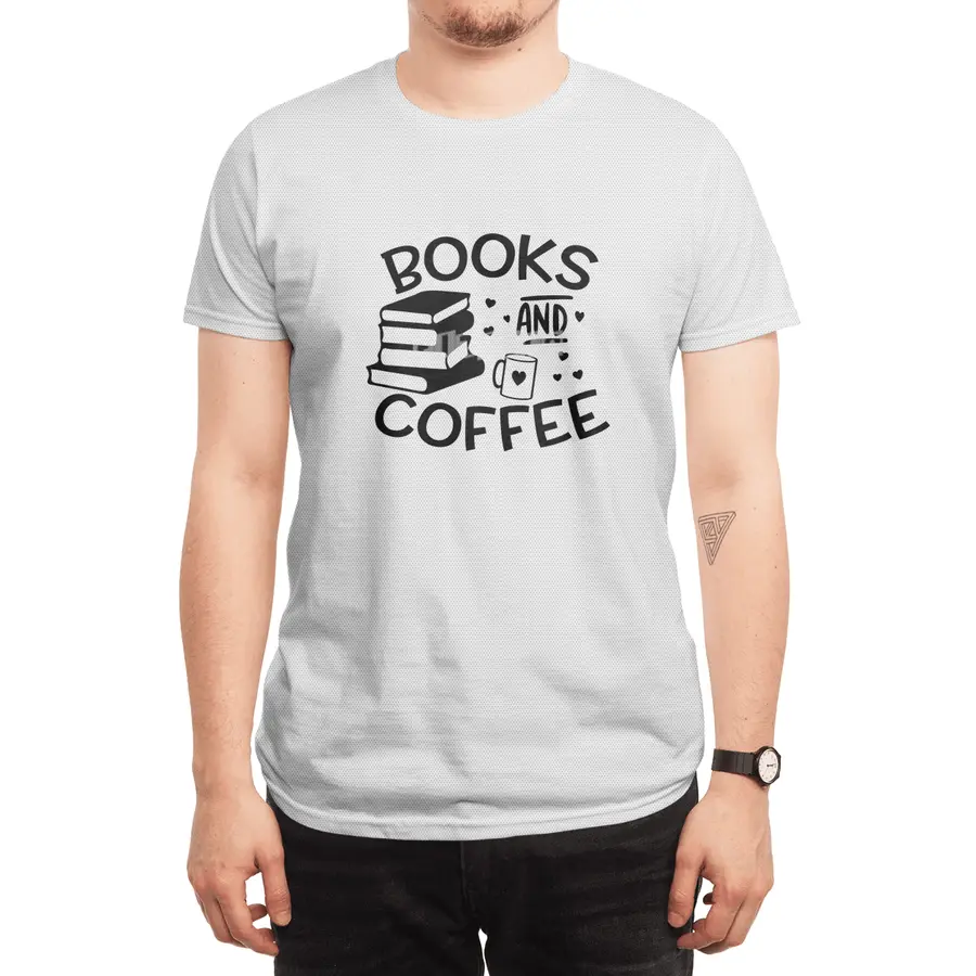 BOOKS AND COFFEE Spor T-Shirt