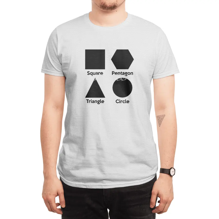 Basic Shapes (Square, Triangle, Circle, Pentagon) Spor T-Shirt