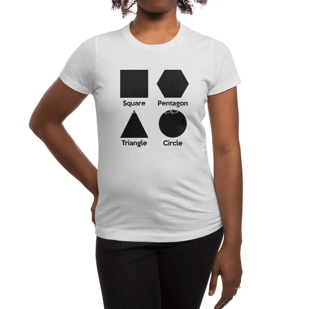 Basic Shapes (Square, Triangle, Circle, Pentagon) Spor T-Shirt