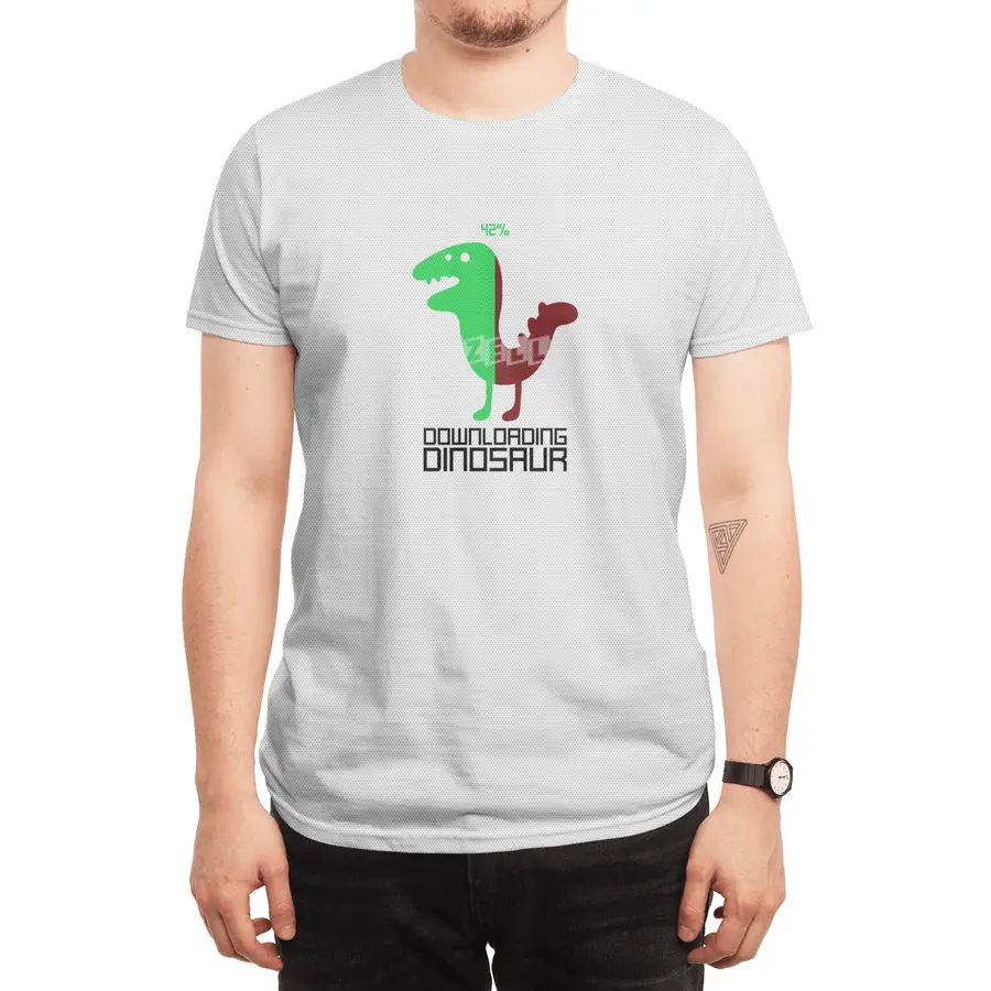 Downloading Dinosaur Spor T-Shirt