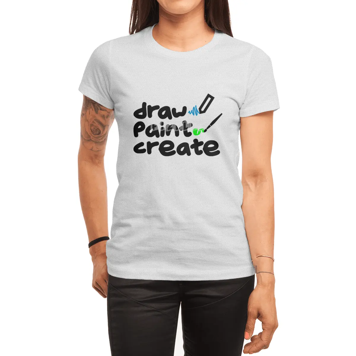 Draw, Paint, Create Spor T-Shirt