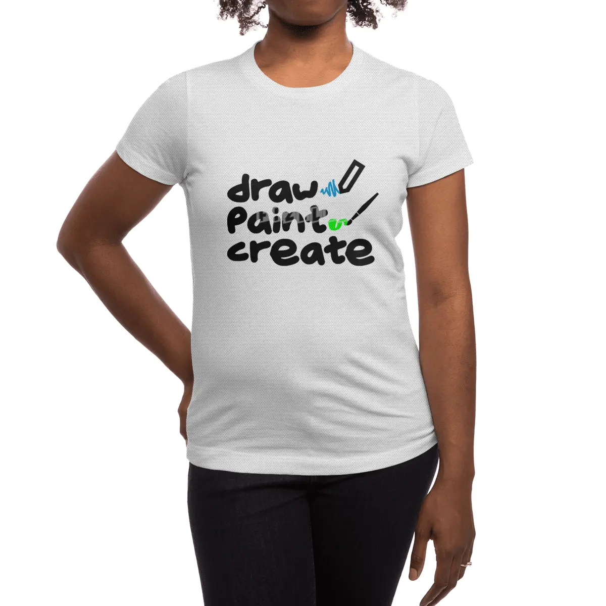 Draw, Paint, Create Spor T-Shirt