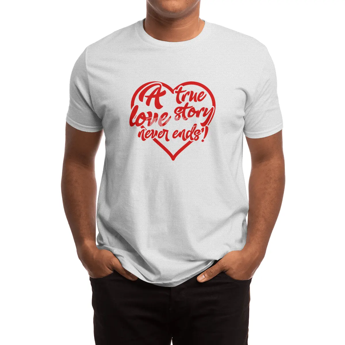 Valentine day qoute True Love story Spor T-Shirt