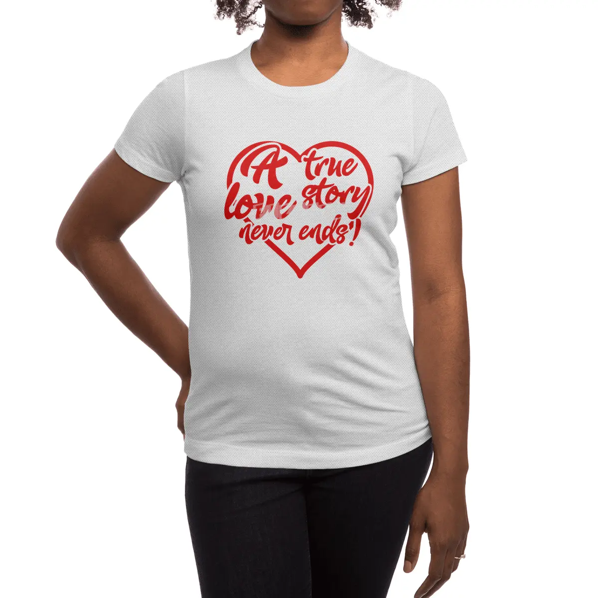 Valentine day qoute True Love story Spor T-Shirt