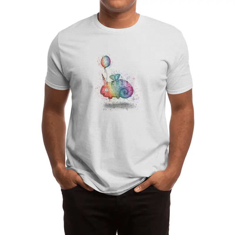 Rainbow Chameleon Narwhal Bat Spor T-Shirt