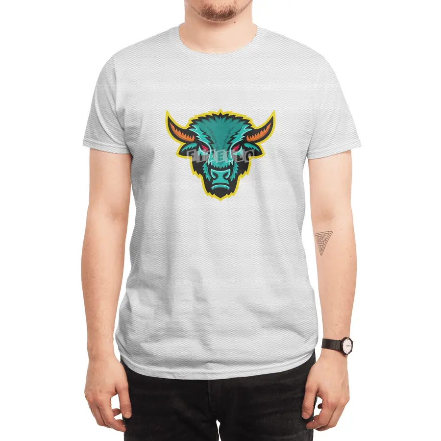 American Bison Head Sports Mascot Spor T-Shirt