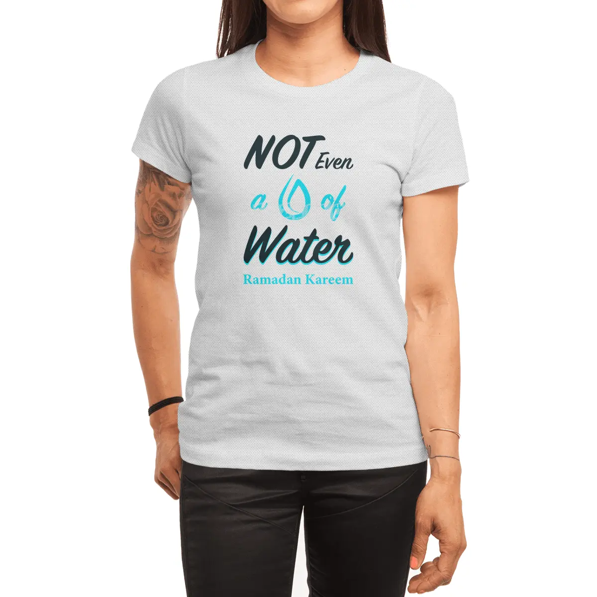Funny RAMADAN Kareem T-Shirt | Not Even Water Islamic Tee Spor T-Shirt
