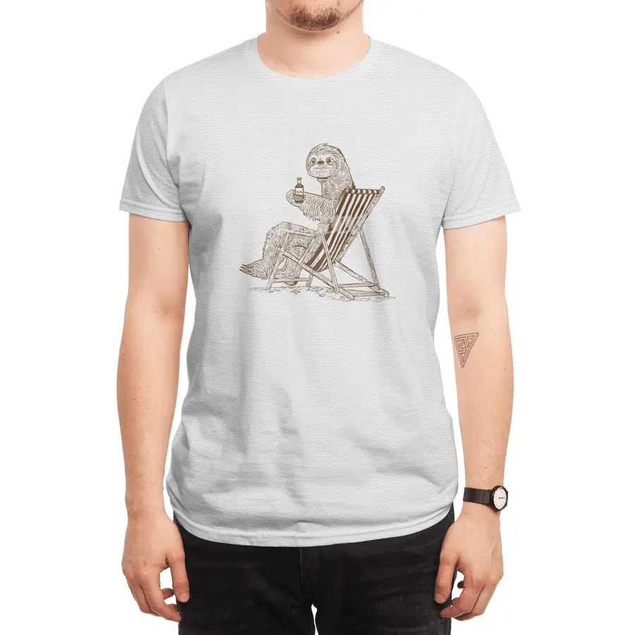 Beach Sloth Spor T-Shirt
