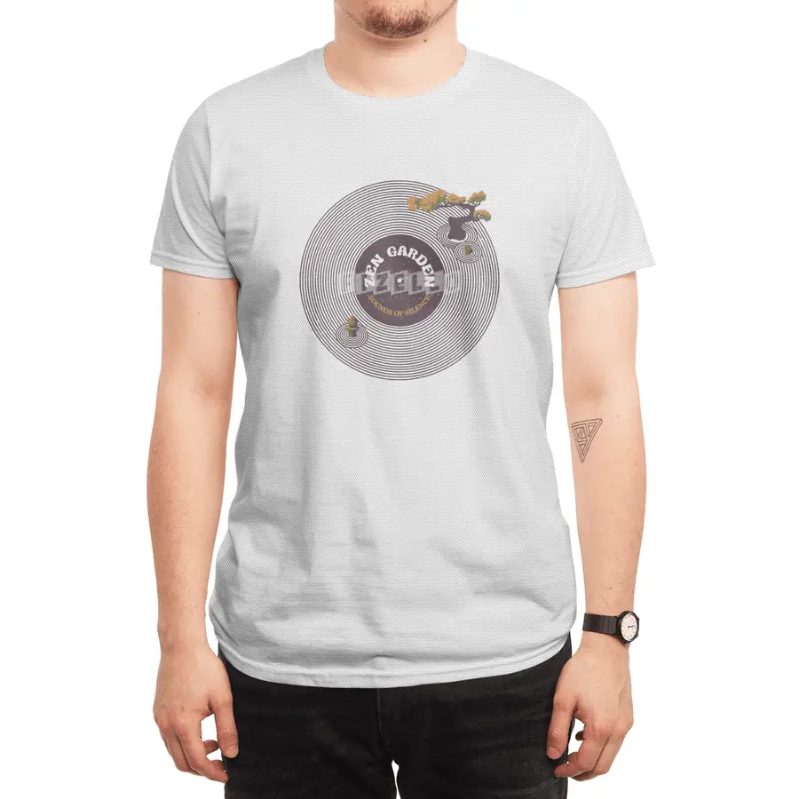 Vinyl Japanese Musical Notes Sounds of Silence Spor T-Shirt