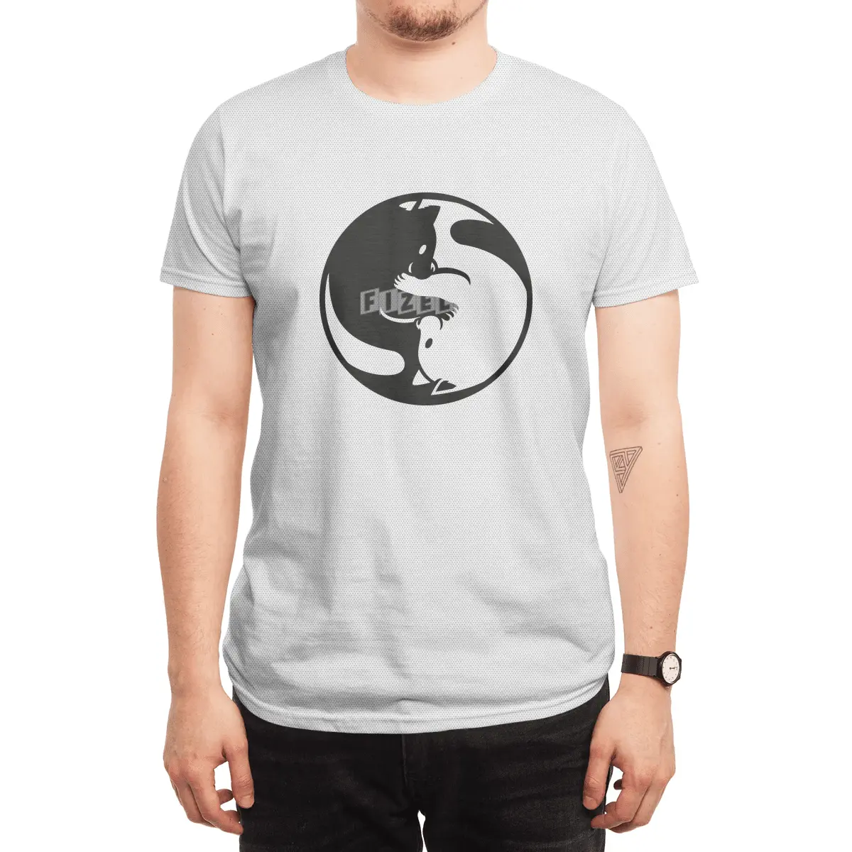 Yin Yang Cat Tao Spor T-Shirt