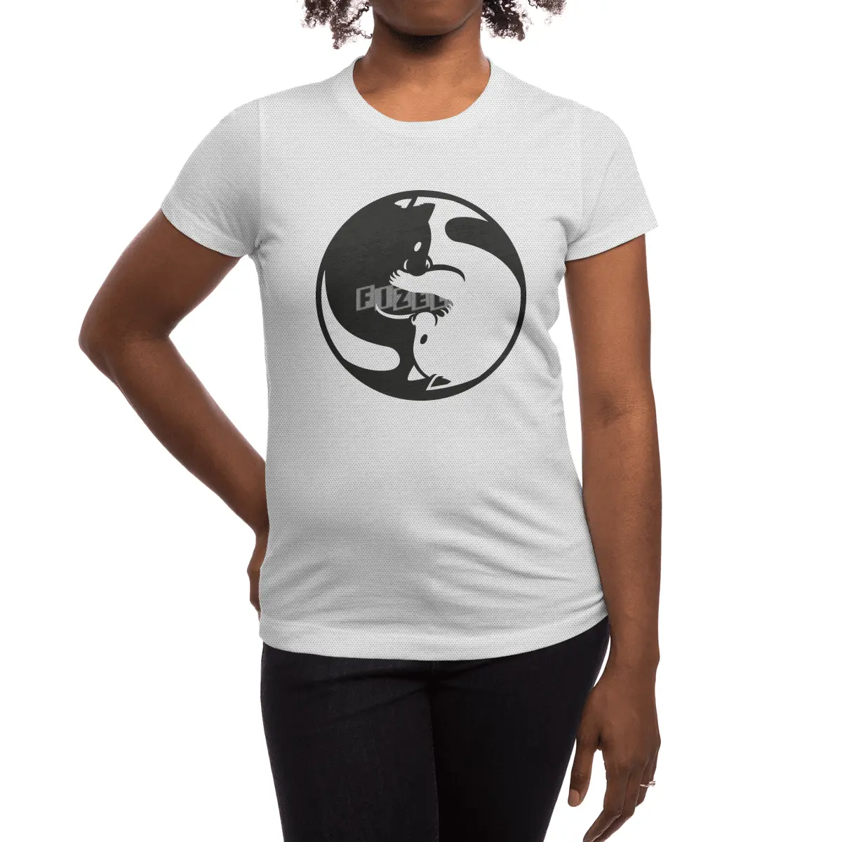 Yin Yang Cat Tao Spor T-Shirt