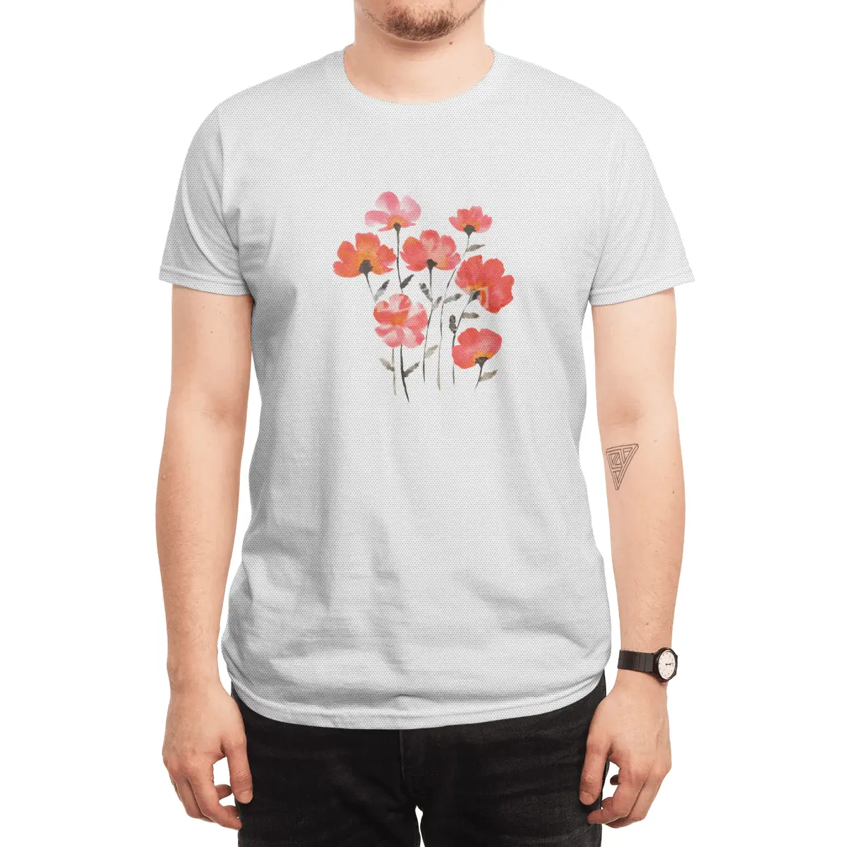 Poppy Flowers Spor T-Shirt