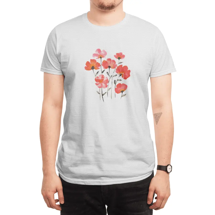 Poppy Flowers Spor T-Shirt