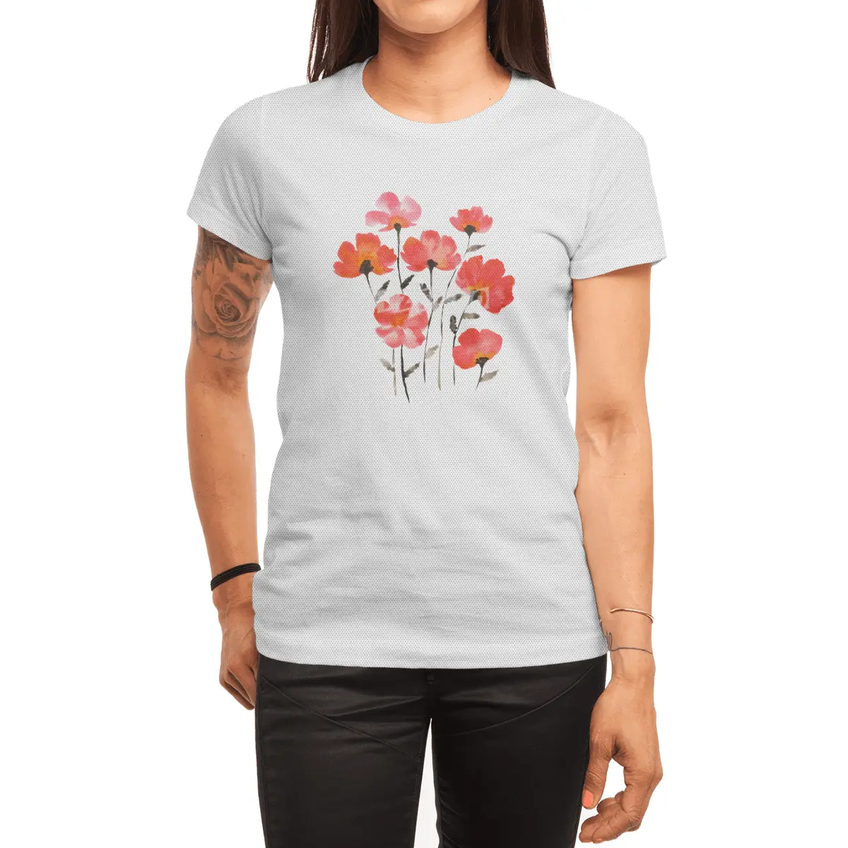 Poppy Flowers Spor T-Shirt