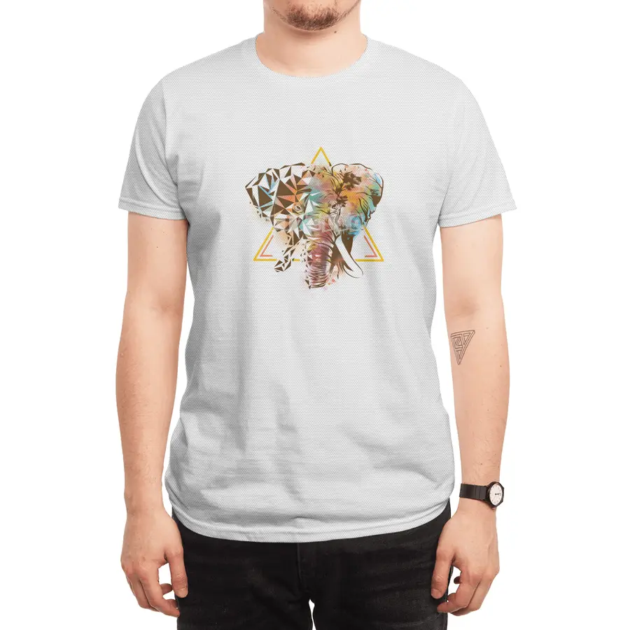 Geometric Elephant Spor T-Shirt