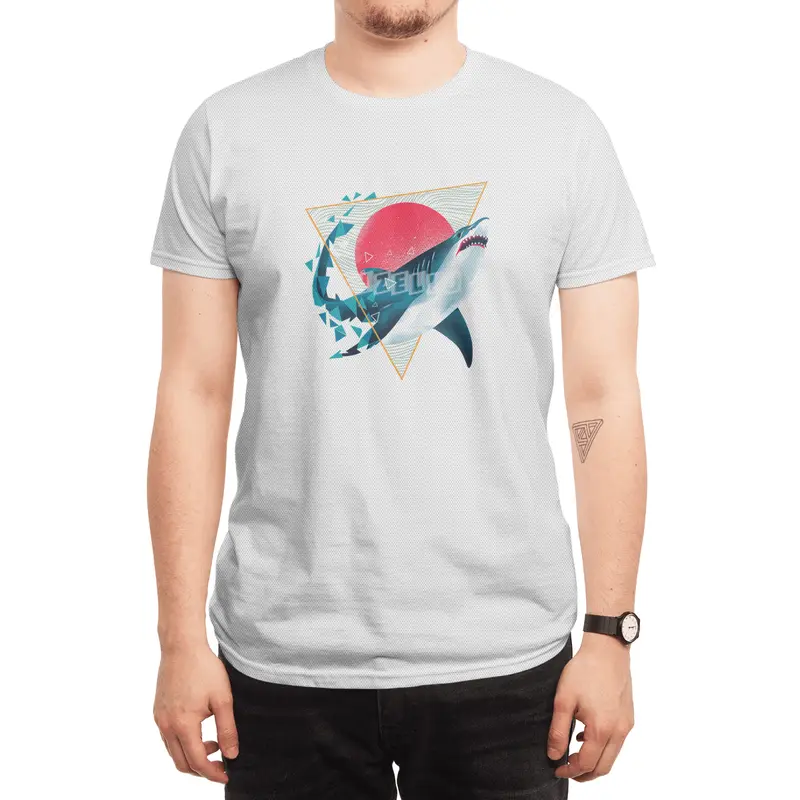 Geometric Shark Spor T-Shirt