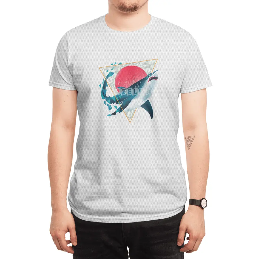 Geometric Shark Spor T-Shirt
