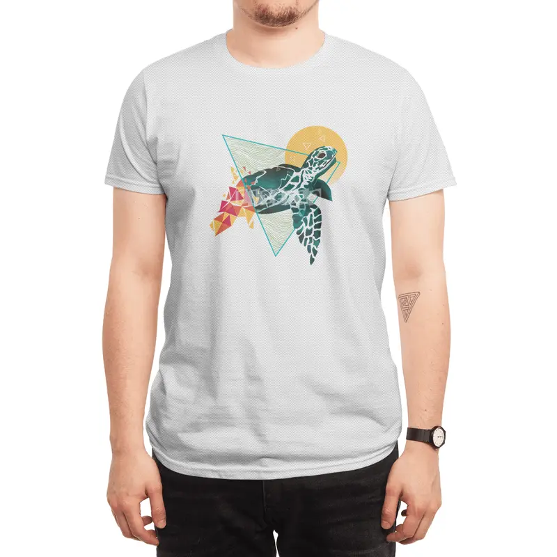 Geometric Turtle Spor T-Shirt
