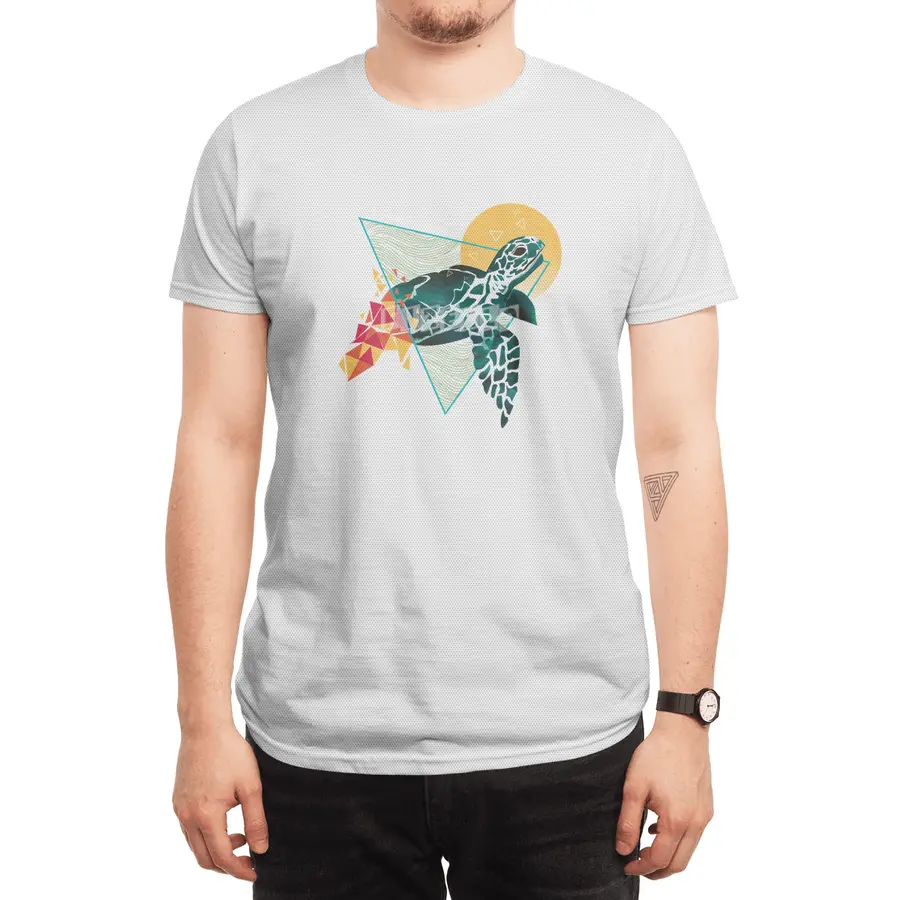 Geometric Turtle Spor T-Shirt