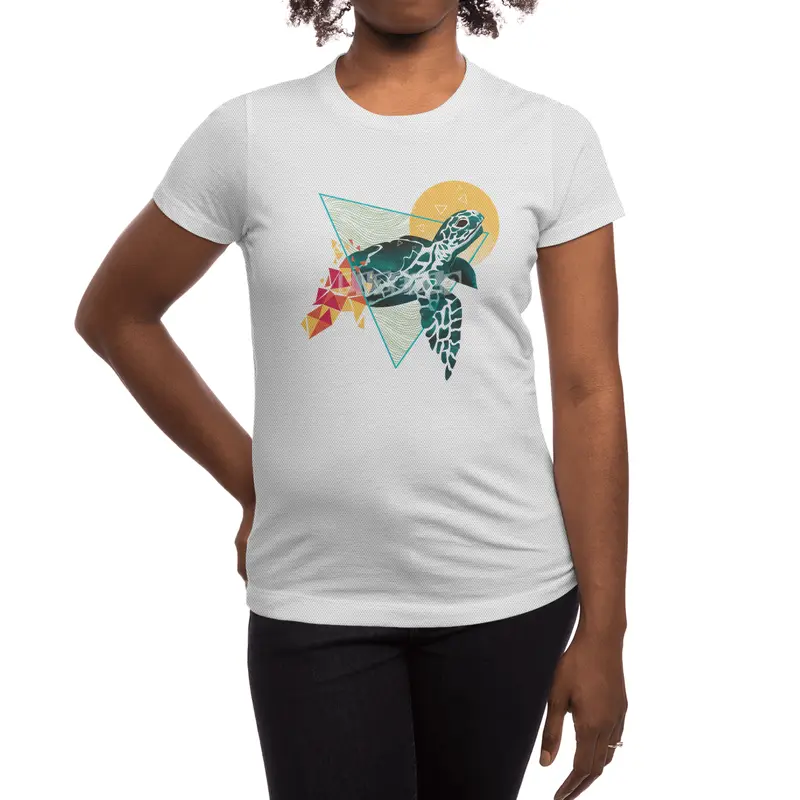 Geometric Turtle Spor T-Shirt