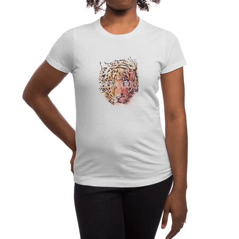 Geometrical Tiger Spor T-Shirt