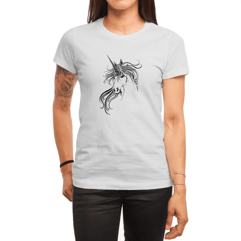 Tribal Unicorn Spor T-Shirt