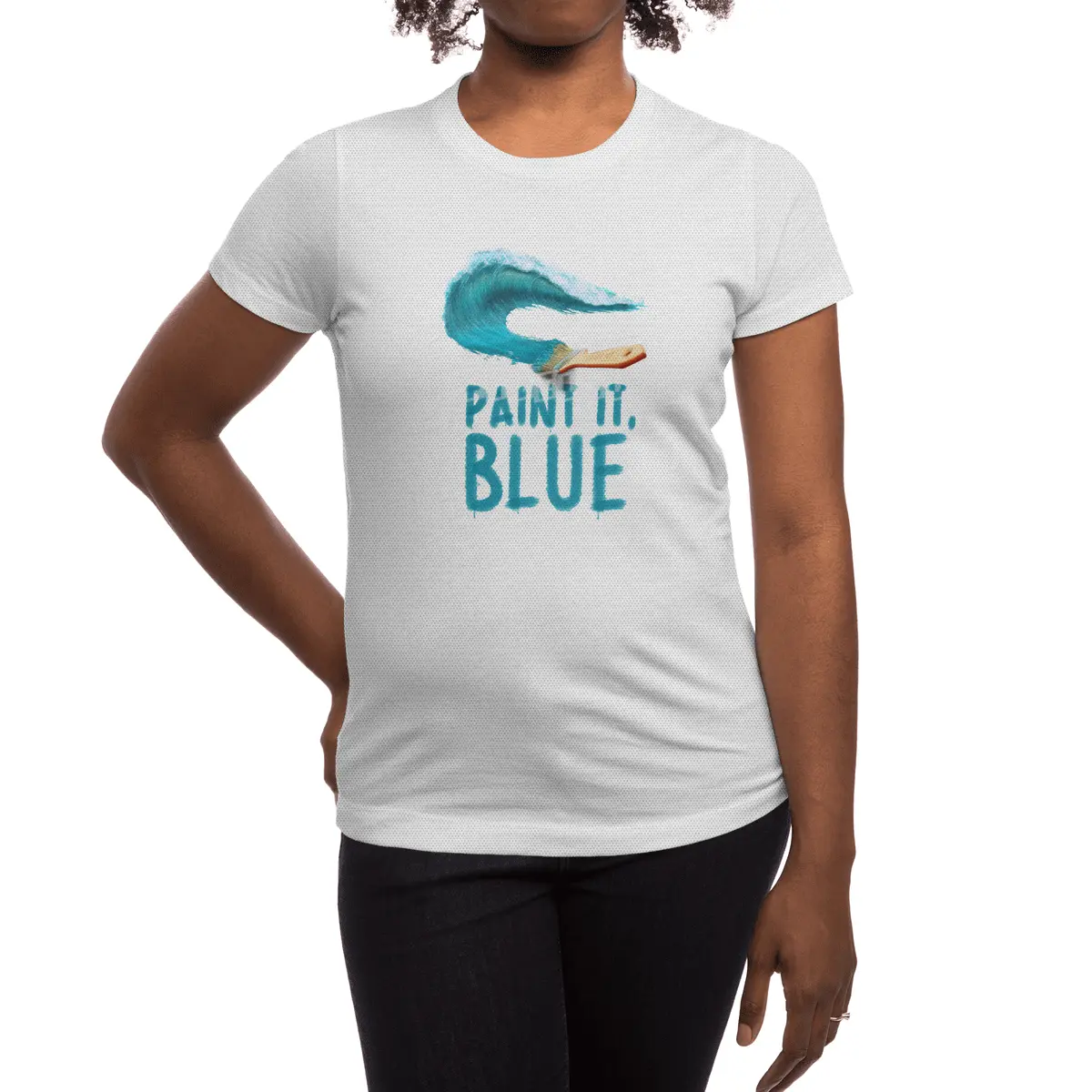 Paint It, Blue Spor T-Shirt