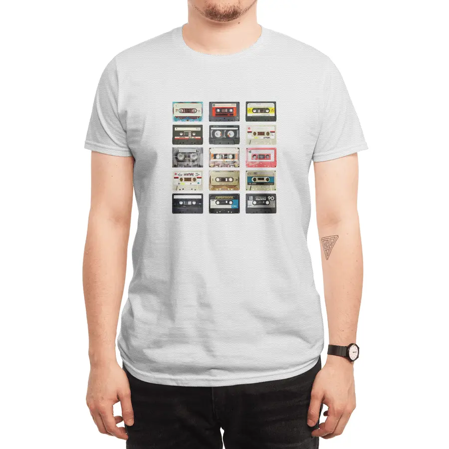 Collection of Retro 90s Cassette Tapes Spor T-Shirt
