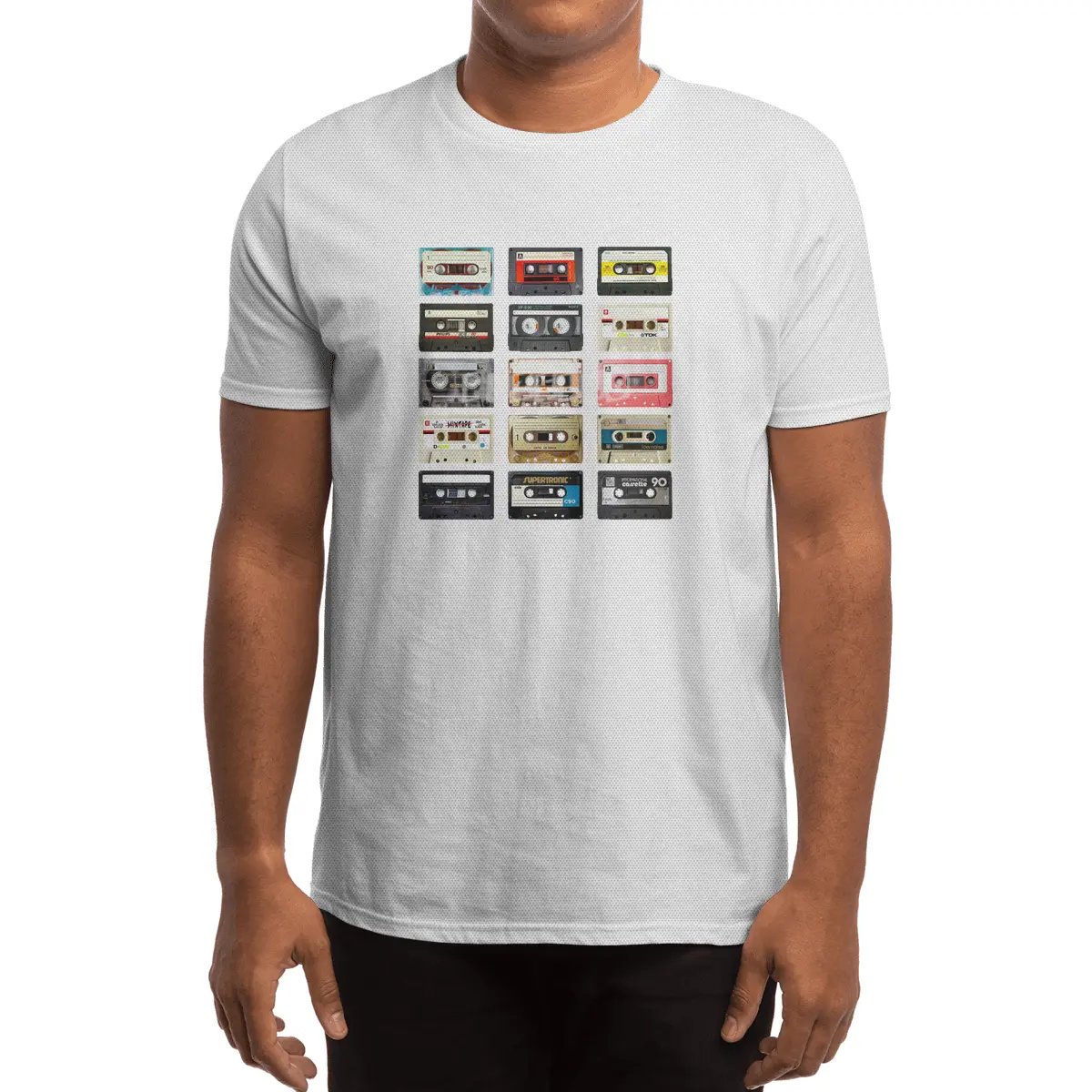 Collection of Retro 90s Cassette Tapes Spor T-Shirt