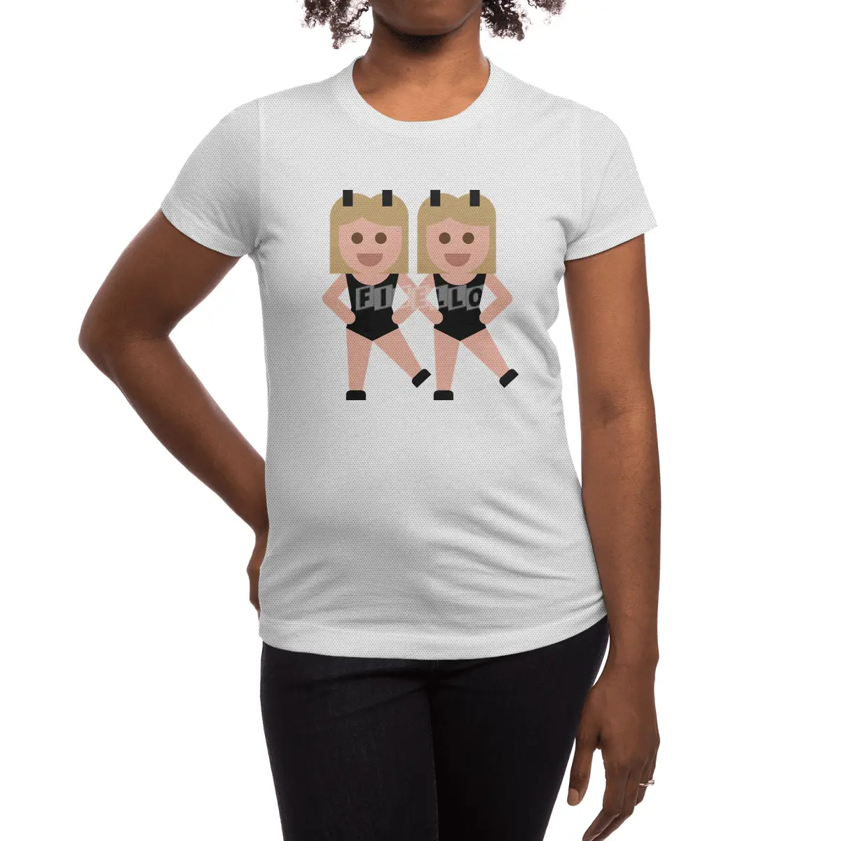 Woman With Bunny Ears Spor T-Shirt