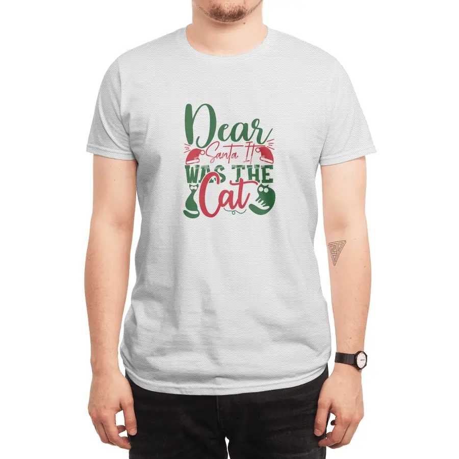 Beautiful Dear Santa It Was The Cat Spor T-Shirt