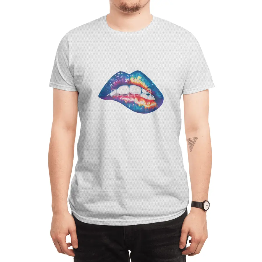 Rainbow Lip Bite Spor T-Shirt