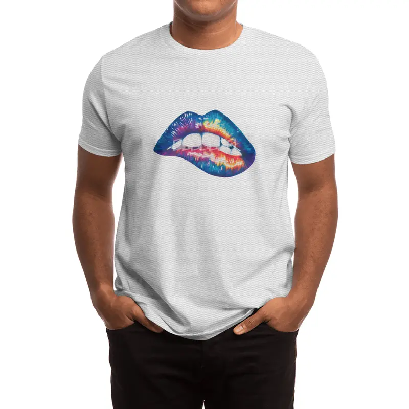 Rainbow Lip Bite Spor T-Shirt